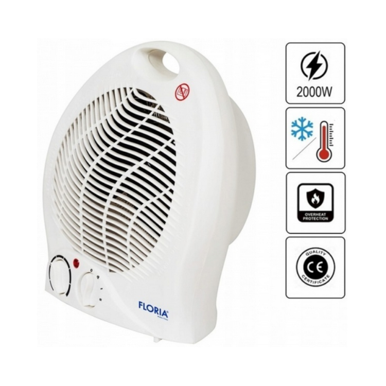 Aeroterma Floria ZLN6171 2000W cu termostat reglabil si functie aer rece