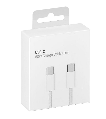 Cablu Type-C la Type-C OEM 60W Fast Charging 1m, impletit, alb