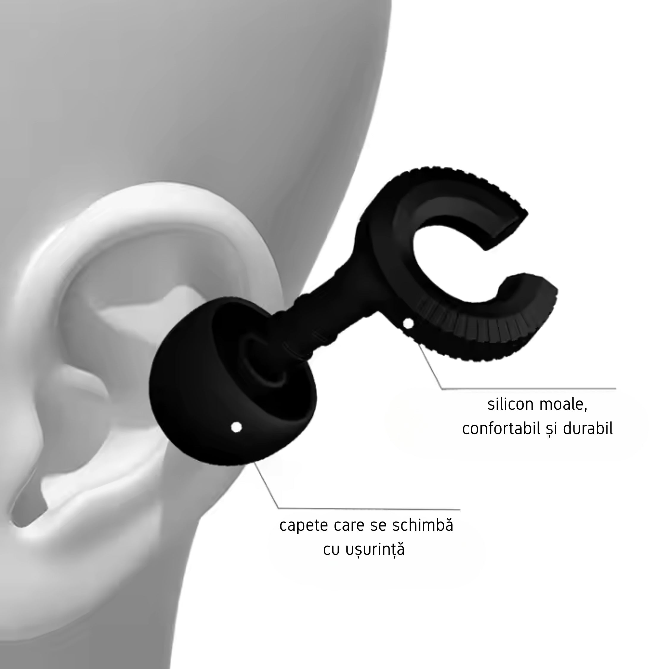 Dopuri de urechi reutilizabile din silicon