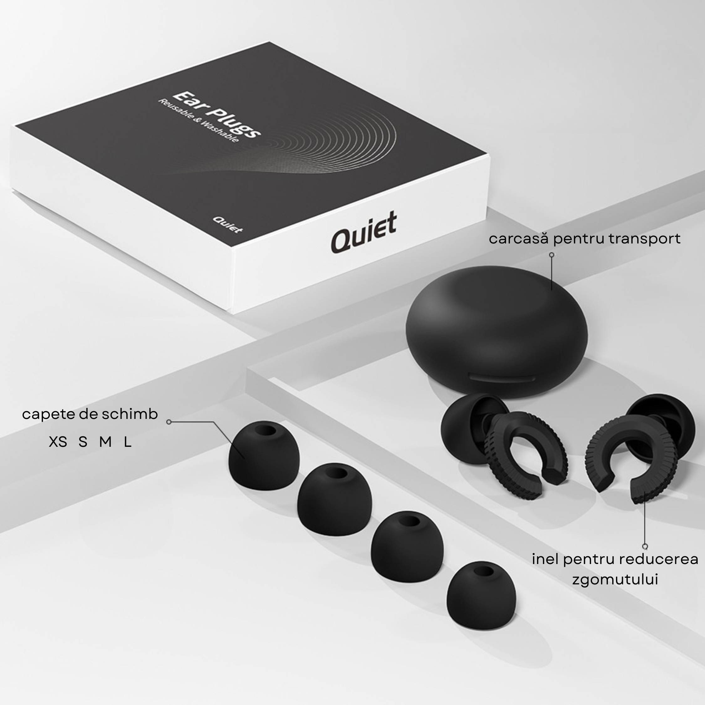 Dopuri de urechi reutilizabile din silicon