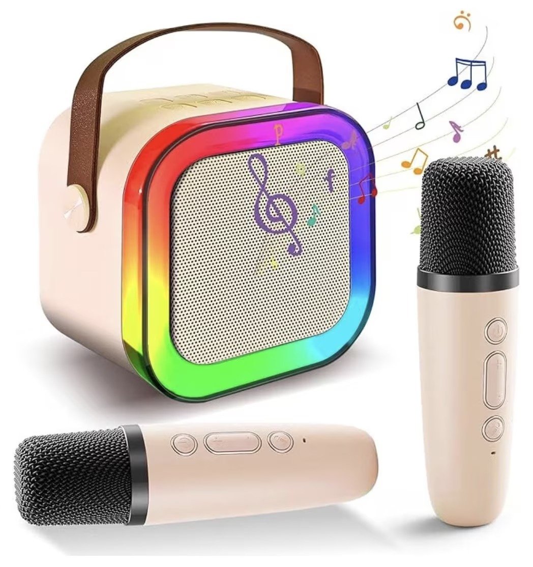 boxa karaoke bluetooth cu 2 microfoane wireless MattyGoods
