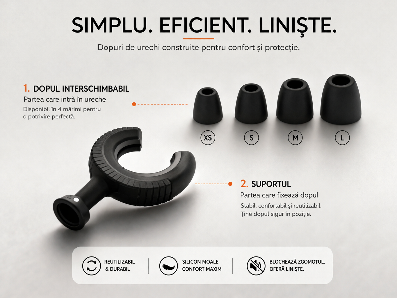 Reusable Silicone Earplugs – Complete Pack